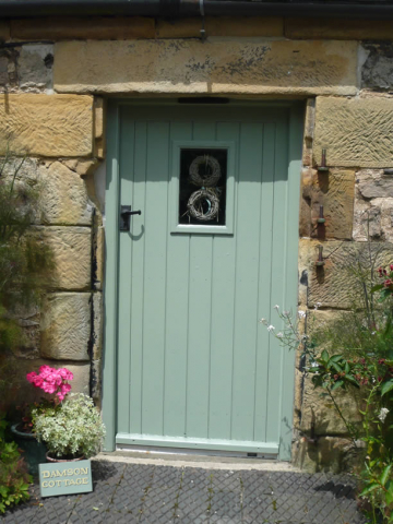 Damson Cottage entrance door.